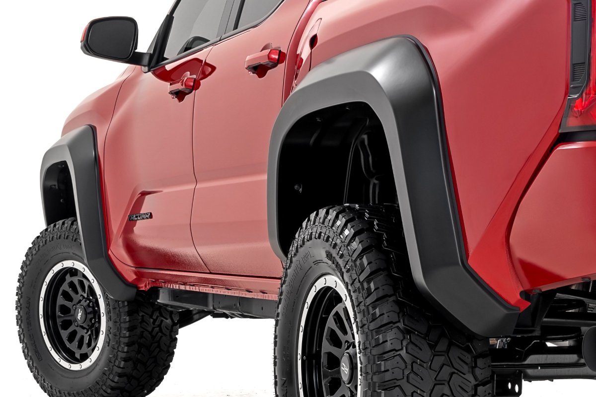 Toyota Tacoma Fender Flares - Rough Country - Sport | 4Z0 Terra - Flat Black - 2024+